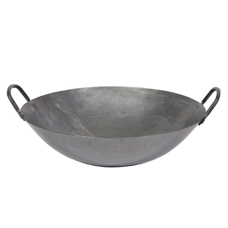 Town Food Service 34728 28-in Steel Cantonese Wok, Hand Hammered, Fits 22-in Chamber