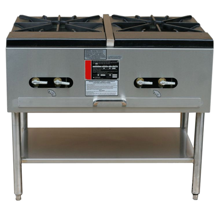 Town Food Service SR-24-G-2X LP 2-Burner Stock Pot Range, LP