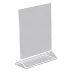 Update International ACH-57 5 in x 7 in Table Card Holder, Clear Acrylic