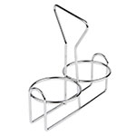 Update International CJ-72H 2 Hole Condiment Jar Holder, Stainless Steel, NO Jars