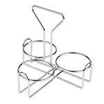 Update International CJ-73H 3 Hole Condiment Jar Holder, Stainless Steel, NO Jars