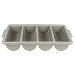 Update International CUT-4PPN 4-Compartment Cutlery Box, Grey