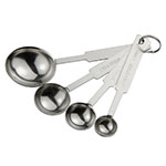 Update International MEA-SPDX Stainless Steel 4-Piece Measuring Spoon Set, Heavy Duty