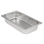 Update International NJP-332 1/3 size 2-1/2 in Deep Steam Table Pan, Anti-Jam