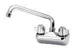 Krowne 10-410 Splash Mount Long Heavy Duty Faucet, 4-in Centers, 10-in Long