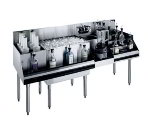Krowne KR18-W60E-10 Cocktail/Blender/Liquor Unit - 80-lb Ice Bin, Dump Sink, 60x24
