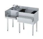 Krowne 21-W42R-7 Right Ice Bin/Left Blender Unit - 80-lb Capacity, Dump Sink, 42x25