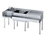 Krowne 18-W66L Ice Bin/Blender/Drainboard, 80-lb Ice on Left w/ Bottle Racks
