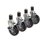 Krowne 28-129S Stem Caster Set For 1.63-in Tubing w/ 5-in Wheels