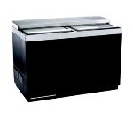Krowne BC48-BG Slide Top Bottle Cooler w/ Black Vinyl Steel Exterior, 48-in L