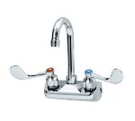 Krowne H-102 6-in L Splash-Mounted Faucet w/ Lever Handles, Gooseneck