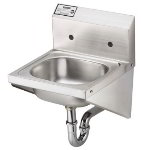 Krowne HS-27 Hand Sink w/ 8-in Center Faucet Holes & Stainless Side Supports