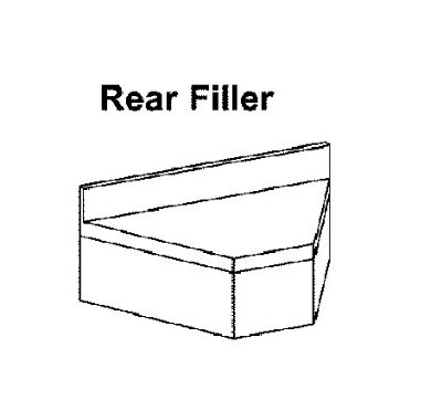 Krowne 18-RC 18.5" Flat Top Rear Corner Angle - 90-Degree, 4" Back Splash