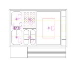 Krowne KRPT-54BRP-10 Pass-Thru Workstation w/ Left Ice Bin, 2-Dump Sink on Right, 54 x 46-in