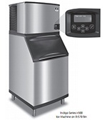 Manitowoc Ice ID-0503W/B-400 Cube Style Ice Maker - 550 lb/hr, 290 lb Ice Bin, Water Cool
