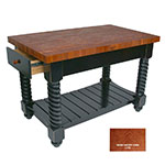 John Boos CHY-TUSI5432225EG CR Tuscan Island w/ Cherry Edge Grain Top & 2-Drawers, 54x32x1.75-in, Cherry Stain