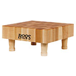 John Boos MCS1 Maple Chopping Block w/ 4 Wooden Feet, 12 x 12 x 3 in Thick
