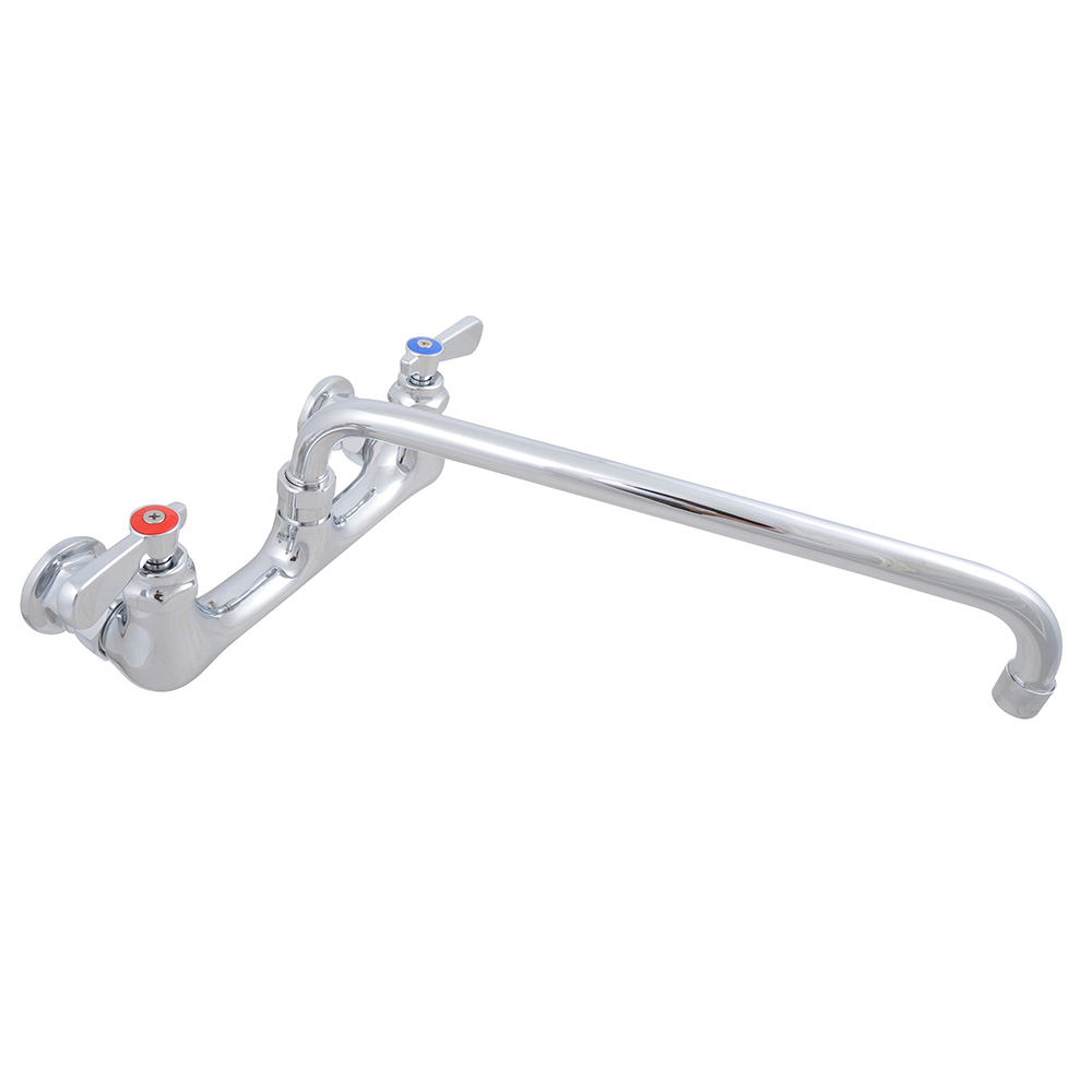 John Boos PBF-14-SLF Low Lead Heavy Duty Faucet, Splash Mount w/ 14-in Swing Spout