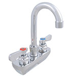 John Boos PBF-4SM-3GLF Low Lead Heavy Duty Gooseneck Faucet for Splash Mount, 3.5-in Spout