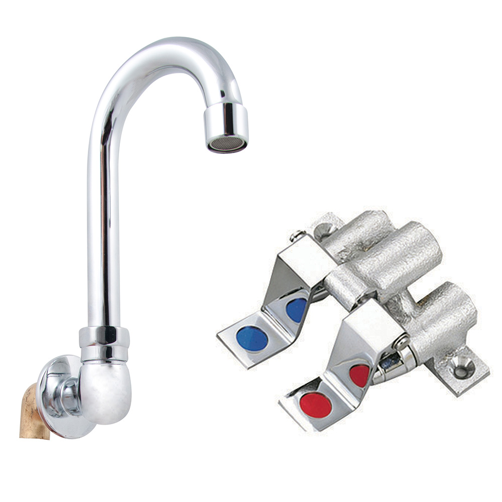 John Boos PB-FV-2LF Foot Valve w/ Goose Neck Spout