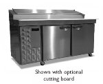 Hoshizaki HPR72A Refrigerated Prep Table w/ (18) 1/6-Pan Capacity & 2-Solid Doors, Stainless