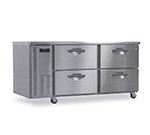 Hoshizaki HUF68A-D Undercounter Freezer w/ 4-Drawers, Stainless, 18.8-cu ft