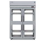 Hoshizaki PTR2SSB-HGHG Pass-Thru Refrigerator w/ 4-Front & 4-Back Glass Half Doors, Stainless