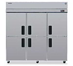 Hoshizaki RH3-SSE-HS Reach-In Refrigerator w/ 6-Half Solid Doors, Stainless