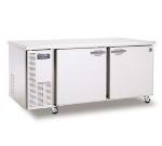 Hoshizaki HUF68A Undercounter Freezer w/ 2-Solid Doors, Stainless, 18.8-cu ft