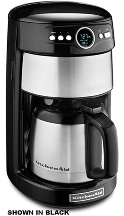 KitchenAid KCM1203CU - 12-Cup Thermal Carafe Coffee Maker w/ Digital Display, Silver Coffee