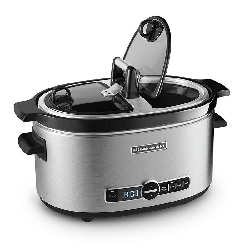 KitchenAid KSC6222SS 6-qt Slow Cooker - 4-Temp Settings, Digital Display, Stainless