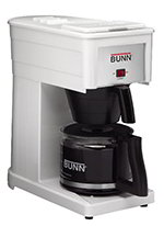 BUNN-O-Matic Residential 38300.0033 GRX Basic Home Brewer, 10 Cup, Pourover, Decanter Included, White