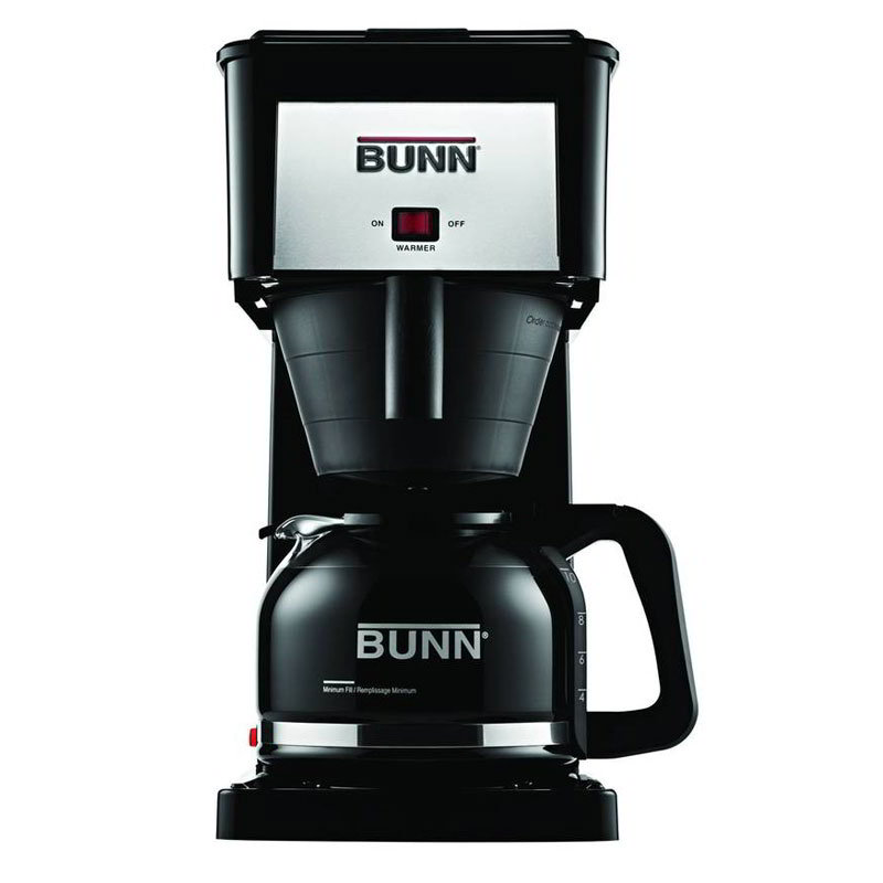 BUNN-O-Matic Residential 38300.0064 GRX Basic Home Brewer, 10 Cup, Pourover, Black