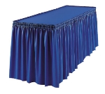 Snap Drape 1FSMAR63030 BLK 6-ft Marquis Fitted Table Cover Set w/ Shirred Skirt, Black