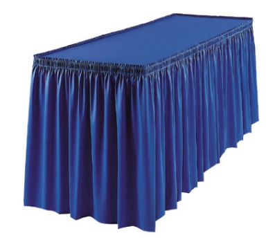Snap Drape 1FSMEL83030 CHC 8-ft Melrose Fitted Table Cover Set w/ Shirred Skirt, Chocolate