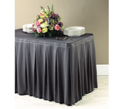 Snap Drape 5FSWYN63030 TL 6-ft Wyndham Fitted Table Cover Set w/ Continuous Pleat, Teal