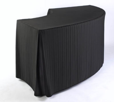 Snap Drape FPFSWAV48SERP SNDWD Wave Fitted Table Cover Set w/ 48-in Radius, Serpentine, Sandalwood