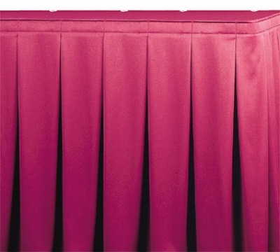 Snap Drape OMN5V1329 WHT Omni 13-ft Table Skirt, Continuous Pleat, Velcro Attachment, White