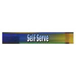 True 884214 Sign, Self-Serve, Blue & Green