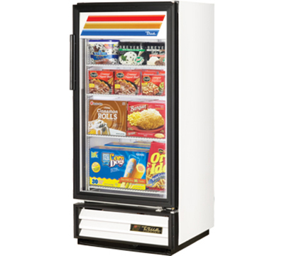 True GDM-10F-LD 25" Freezer Merchandiser - 1-Section, 3-Shelves, Black 115v