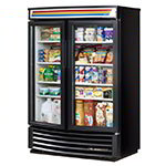 True Refrigeration GDM-35SL-RF BK 39.75-in Radius Front Merchandiser w/ 2-Glass Hinged Doors, 1/5-hp, Black
