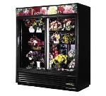 True Refrigeration GDM-61FC 2-Section Sliding Glass Door Floral Merchandiser, 61-cu ft