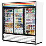 True Refrigeration GDM-69 BLK Refrigerated Merchandiser w/ 3-Sliding Glass Doors & 12-Shelf, Black