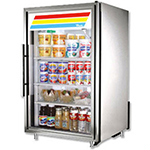 True GDM-72-LD 79.38-in Refrigerated Merchandiser w/ 3-Glass Hinged Doors, LED, Stainless