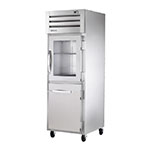 True Refrigeration STA1R-1HG/1HS 28" Reach-In Refrigerator - 1-Glass/1-Solid Half Doors, LED, Stainless Exterior