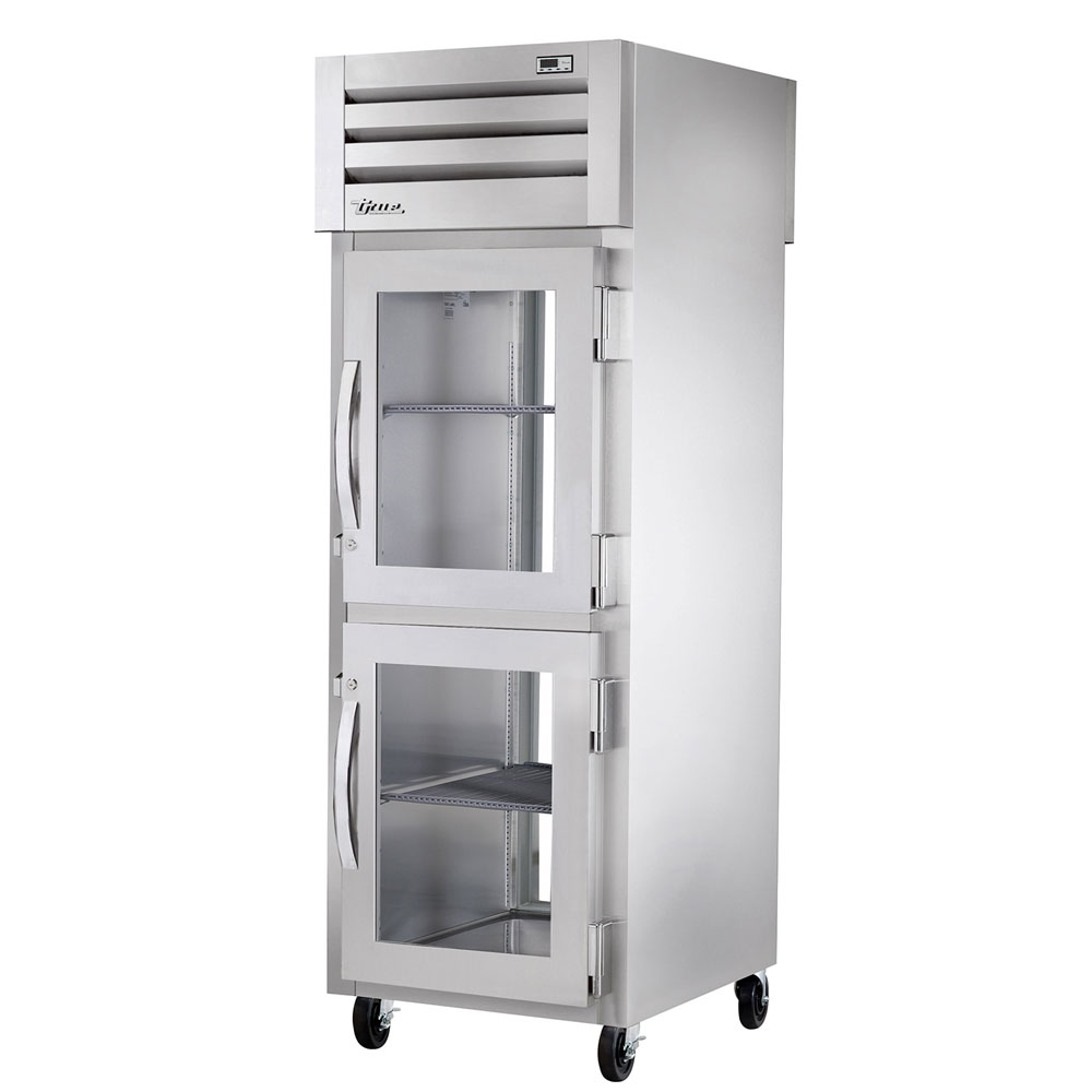 True STA1RPT-2HG-1G 27.5" Single Section Pass-Thru Refrigerator, (2) Glass Door, 115v