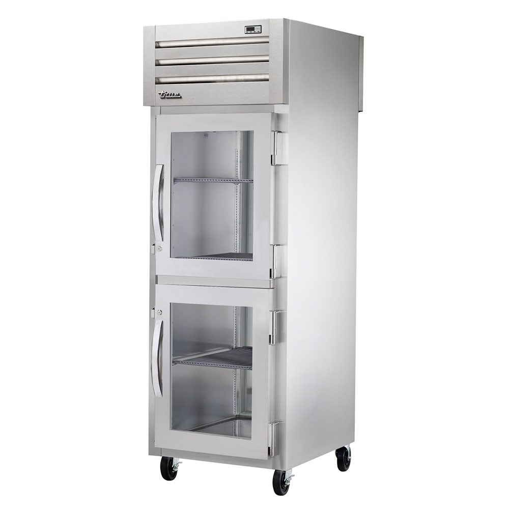 True STA1RPT-2HG-1S 27.5" Single Section Pass-Thru Refrigerator, (2) Glass Door, 115v