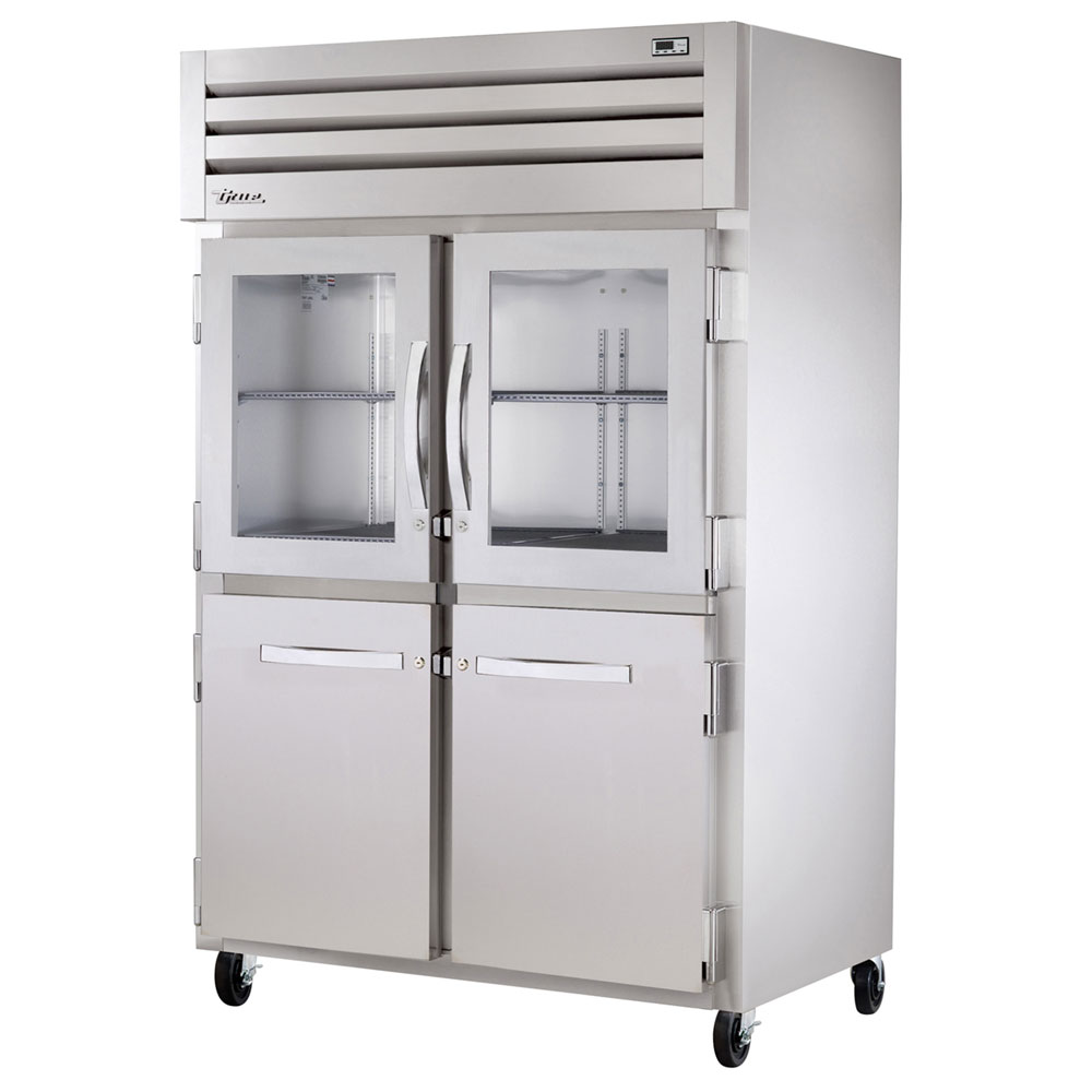 True STA2R-2HG/2HS 52.63" Two Section Reach-In Refrigerator, (2) Solid Door, (2) Glass Door, 115v