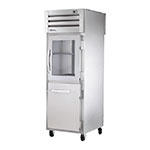 True Refrigeration STR1R-1HG/1HS 28" Reach-In Refrigerator - 1-Glass/1-Solid Half Door, LED, All Stainless