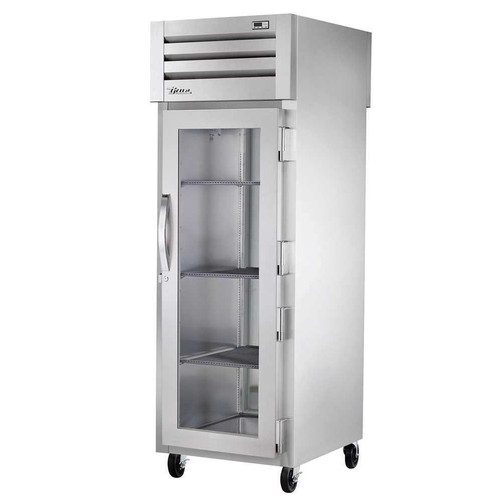 True STR1RPT-1G-1S 27.5" Single Section Pass-Thru Refrigerator, (1) Glass Door, 115v